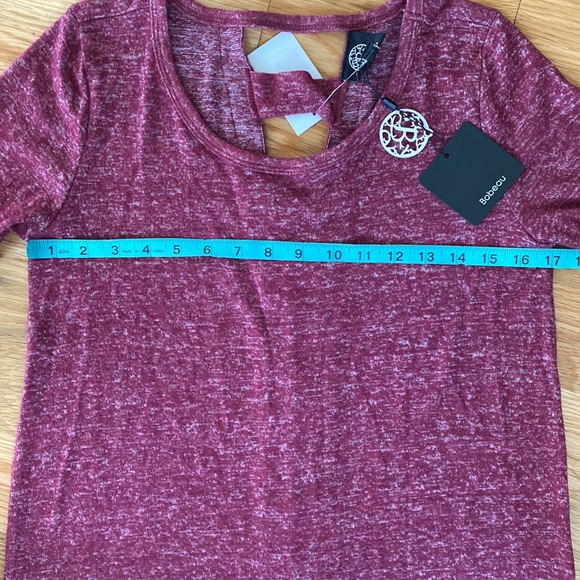 NWT Bobeau Bobeau Hacci Lace Cutout Tunic in Windsor Wine - Picture 4 of 7